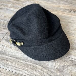 Betmar Y2K Hat Wool Cap Black Gems Vintage